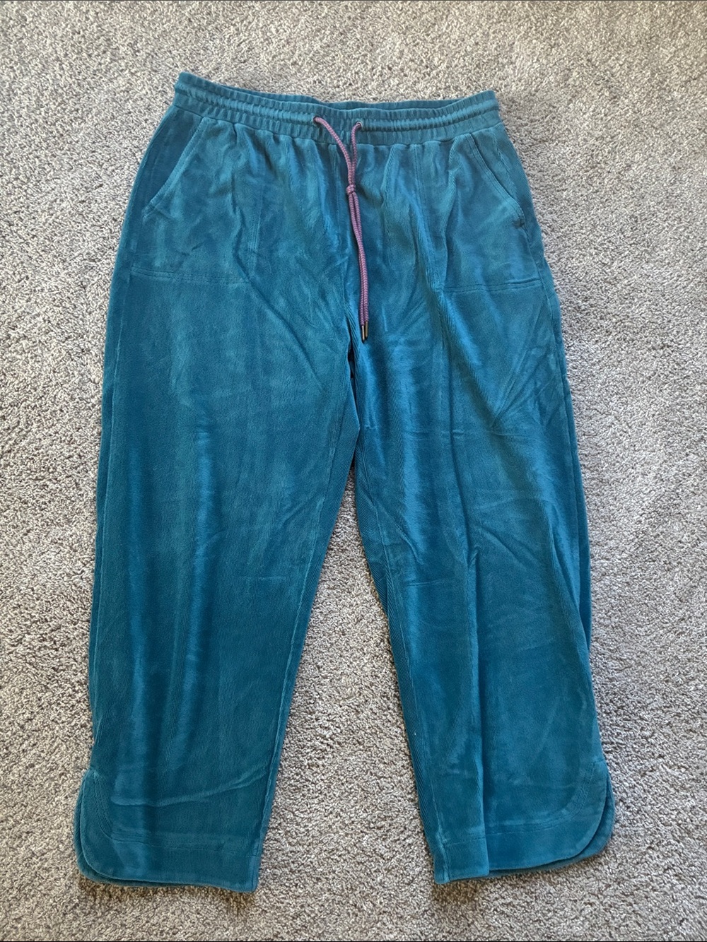 Matilda Jane Teal Plush Comfy Pants with Drawstring